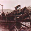 Ore truck unloading